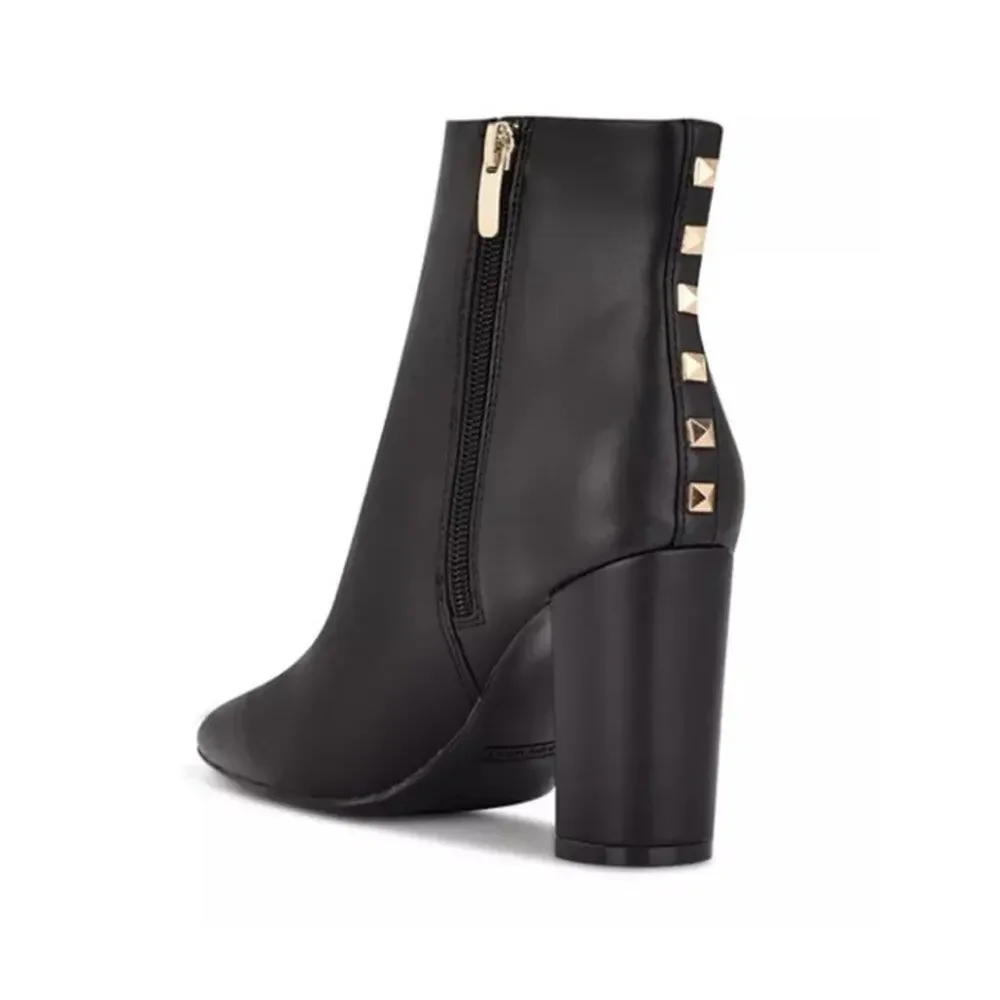 Nine West Yuhav Women's Black Studded Block Heel Boots 9.5